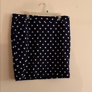 Merona Navy and White Polka Dot Pencil Skirt